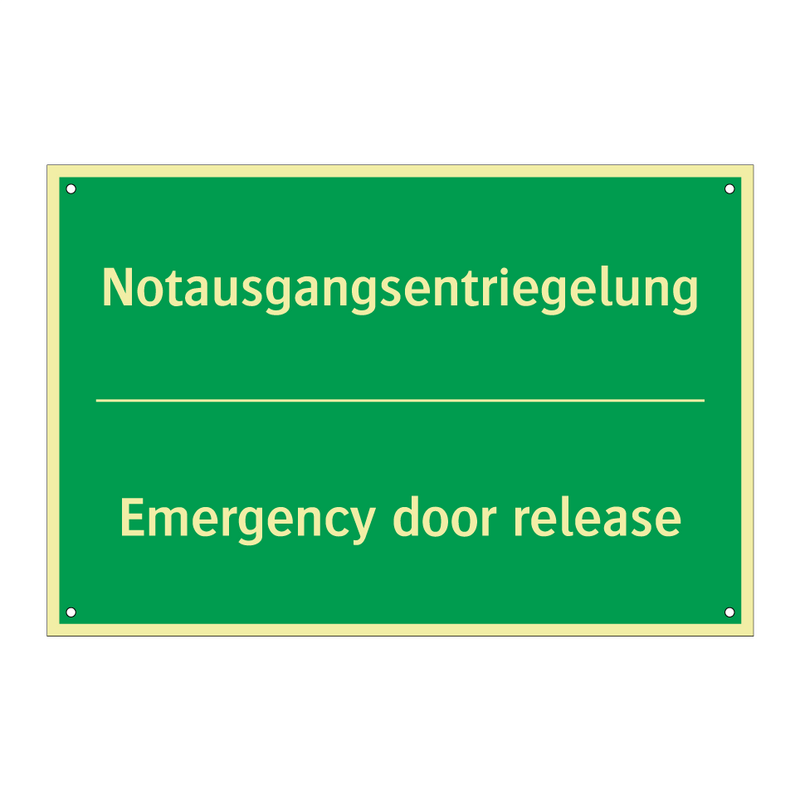 Notausgangsentriegelung - Emergency door release