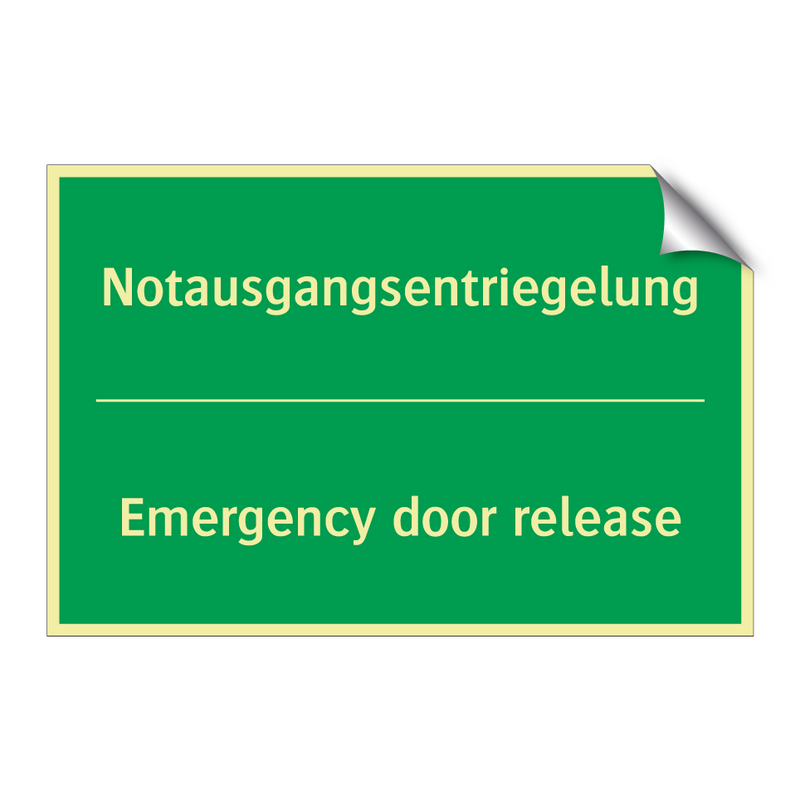 Notausgangsentriegelung - Emergency door release