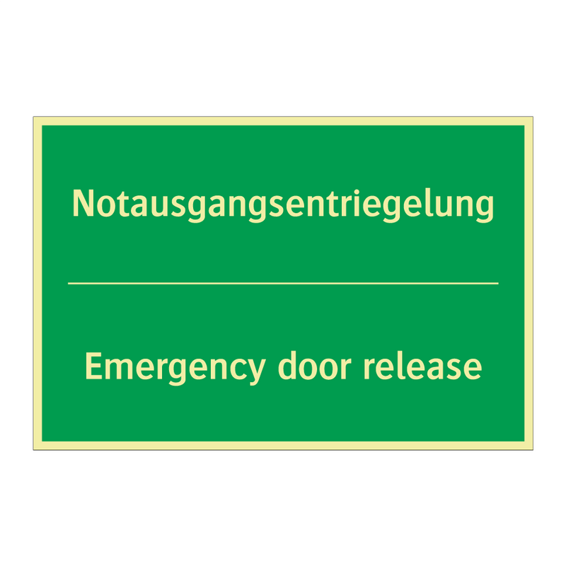 Notausgangsentriegelung - Emergency door release