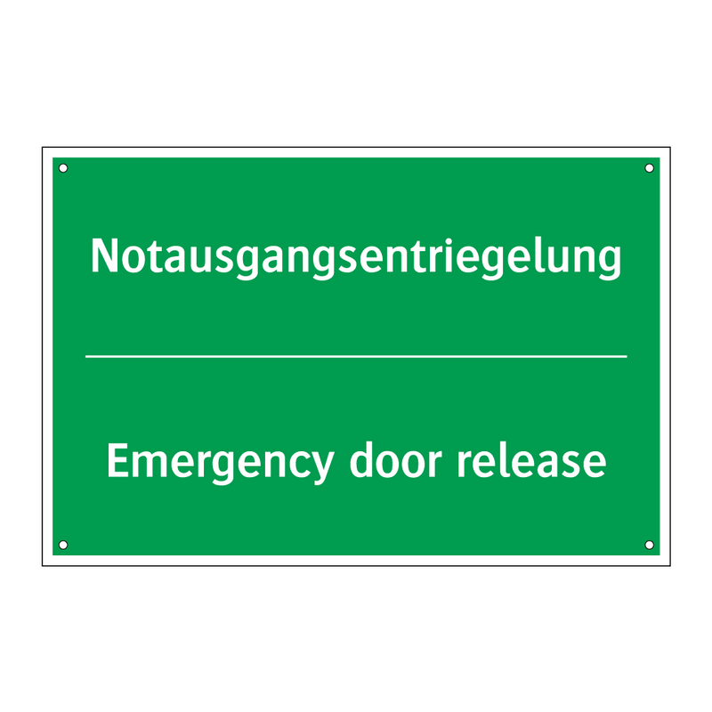 Notausgangsentriegelung - Emergency door release