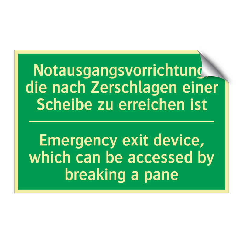 Notausgangsvorrichtung, die nach /.../ - Emergency exit device, which can /.../