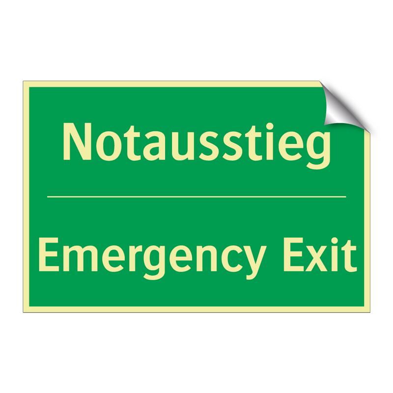 Notausstieg - Emergency Exit