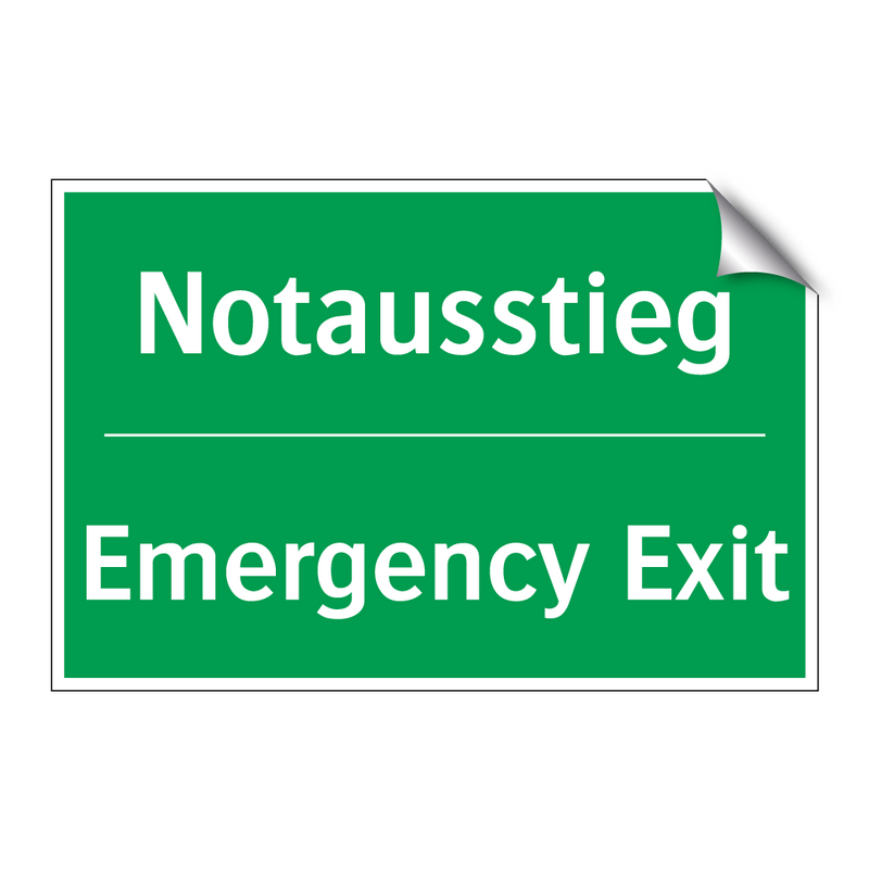 Notausstieg - Emergency Exit