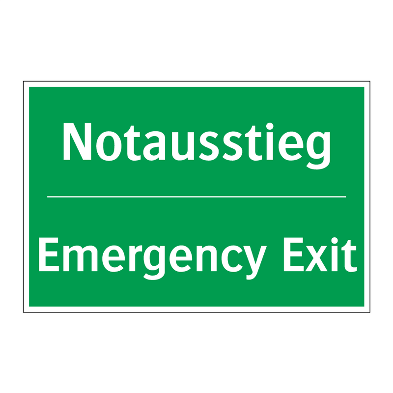 Notausstieg - Emergency Exit