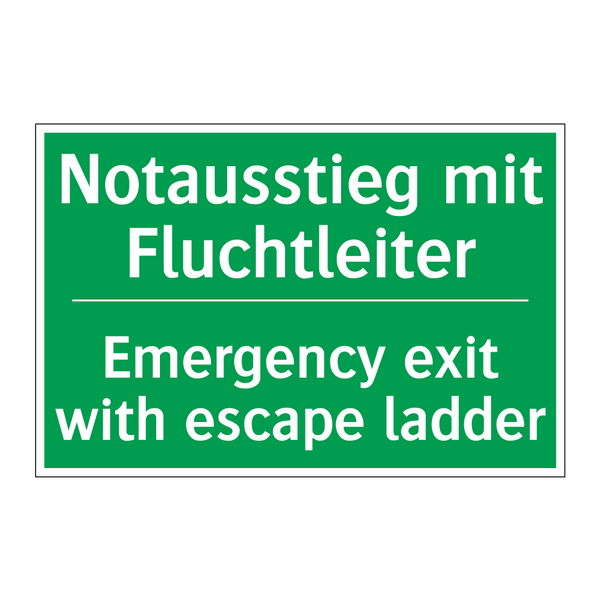 Notausstieg mit Fluchtleiter - Emergency exit with escape ladder /.../