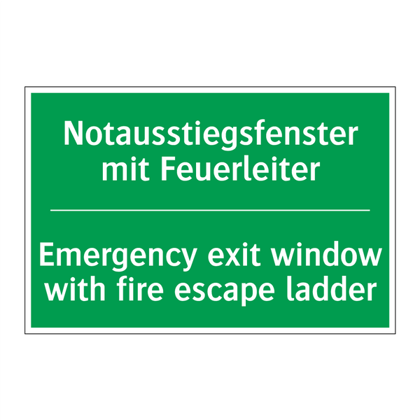 Notausstiegsfenster mit Feuerleiter /.../ - Emergency exit window with fire /.../