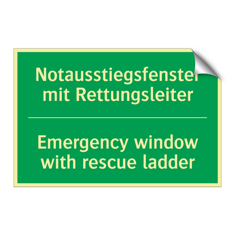 Notausstiegsfenster mit Rettungsleiter /.../ - Emergency window with rescue ladder /.../