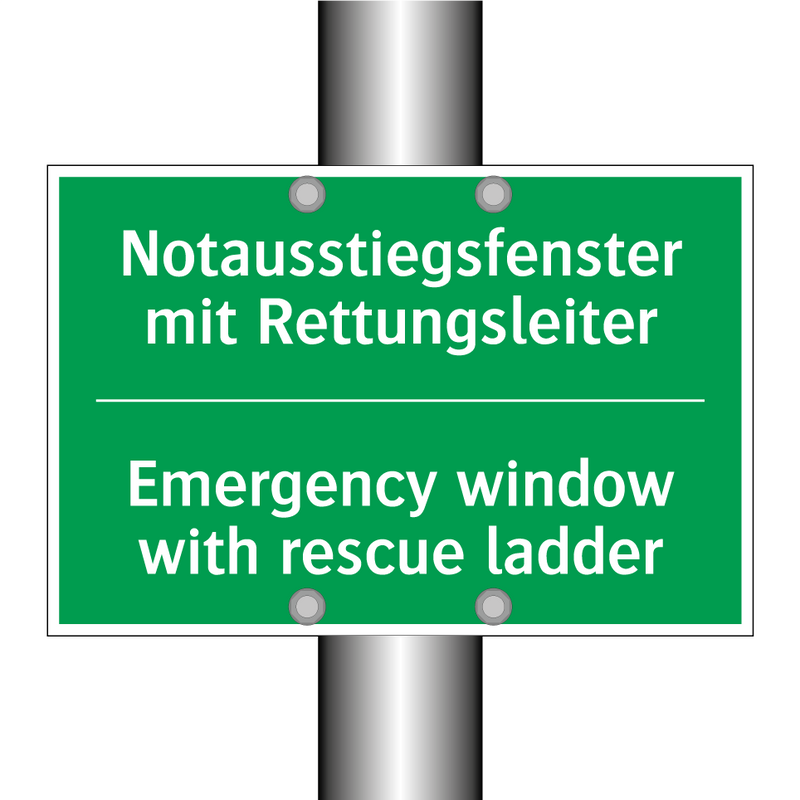 Notausstiegsfenster mit Rettungsleiter /.../ - Emergency window with rescue ladder /.../