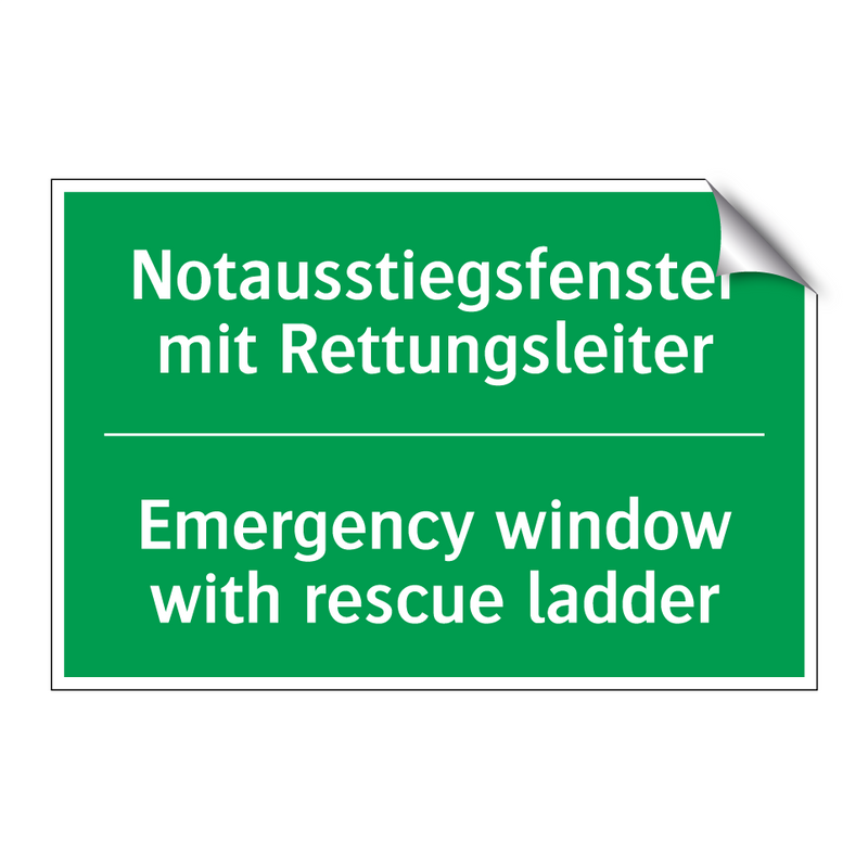 Notausstiegsfenster mit Rettungsleiter /.../ - Emergency window with rescue ladder /.../