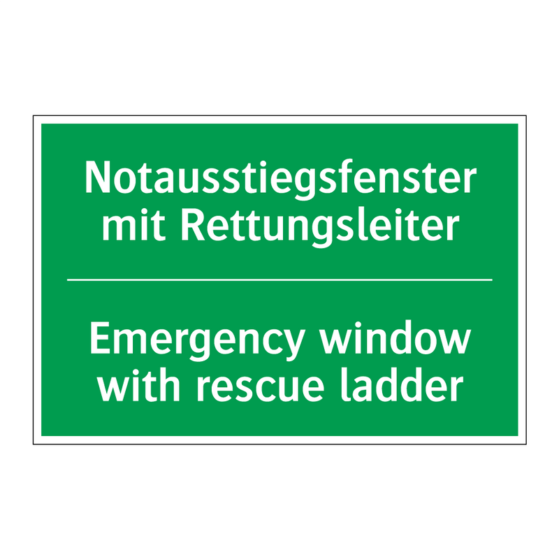 Notausstiegsfenster mit Rettungsleiter /.../ - Emergency window with rescue ladder /.../