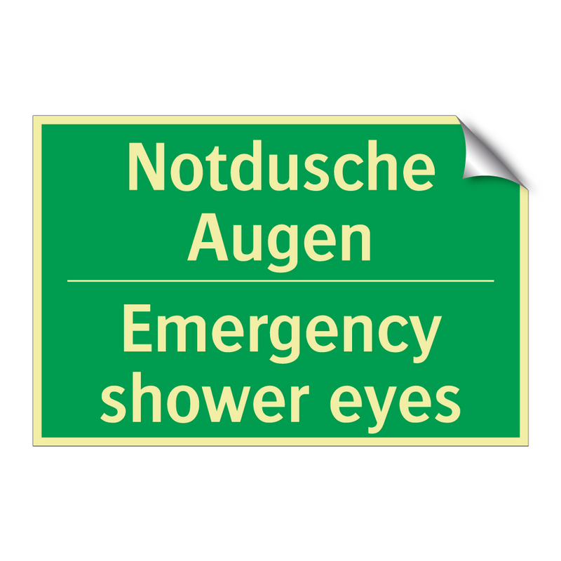 Notdusche Augen - Emergency shower eyes