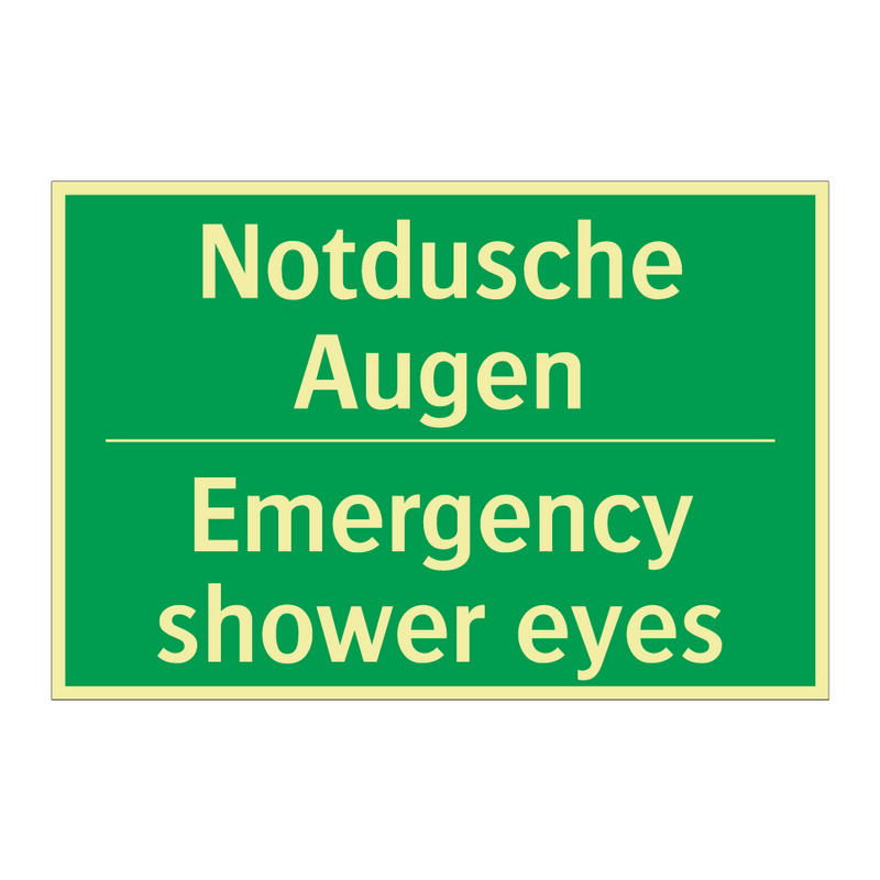 Notdusche Augen - Emergency shower eyes