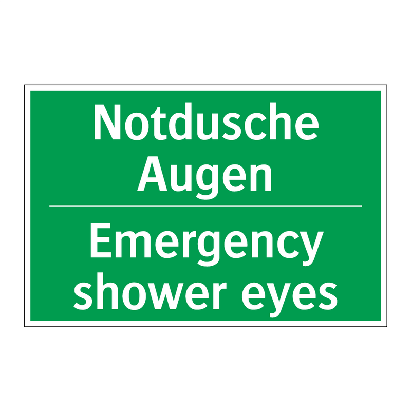 Notdusche Augen - Emergency shower eyes