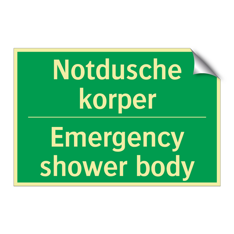 NOTDUSCHE KORPER - EMERGENCY SHOWER BODY