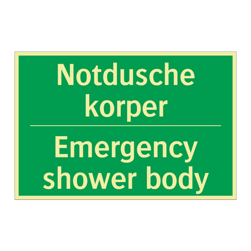 NOTDUSCHE KORPER - EMERGENCY SHOWER BODY