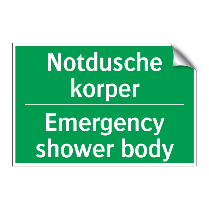 NOTDUSCHE KORPER - EMERGENCY SHOWER BODY