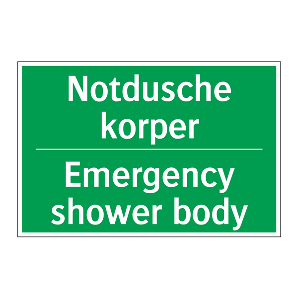 NOTDUSCHE KORPER - EMERGENCY SHOWER BODY