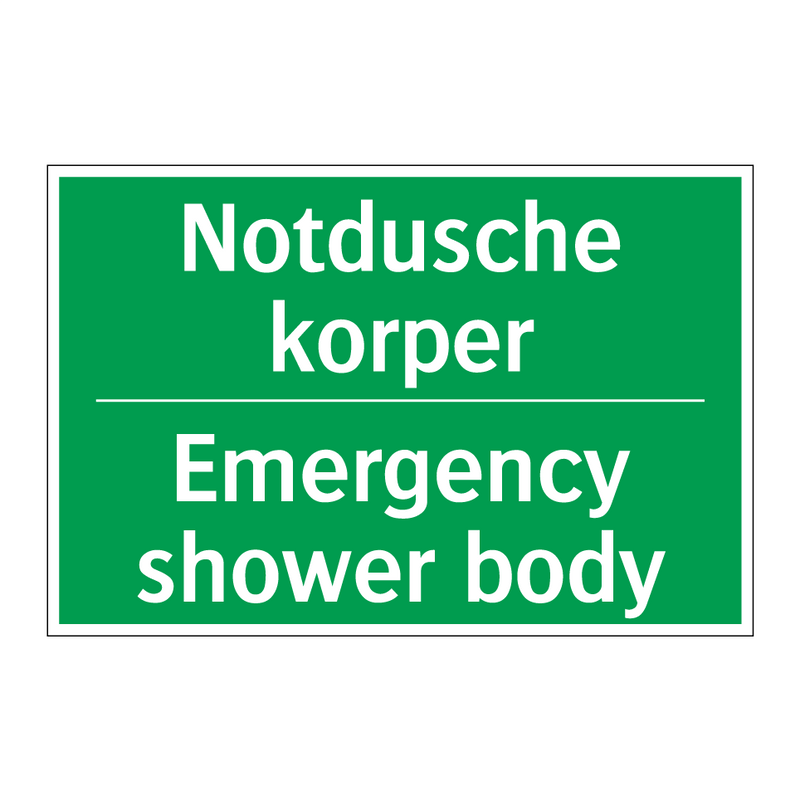 NOTDUSCHE KORPER - EMERGENCY SHOWER BODY