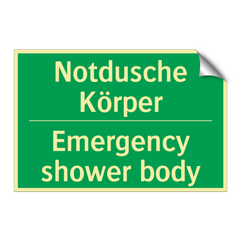 Notdusche Körper - Emergency shower body