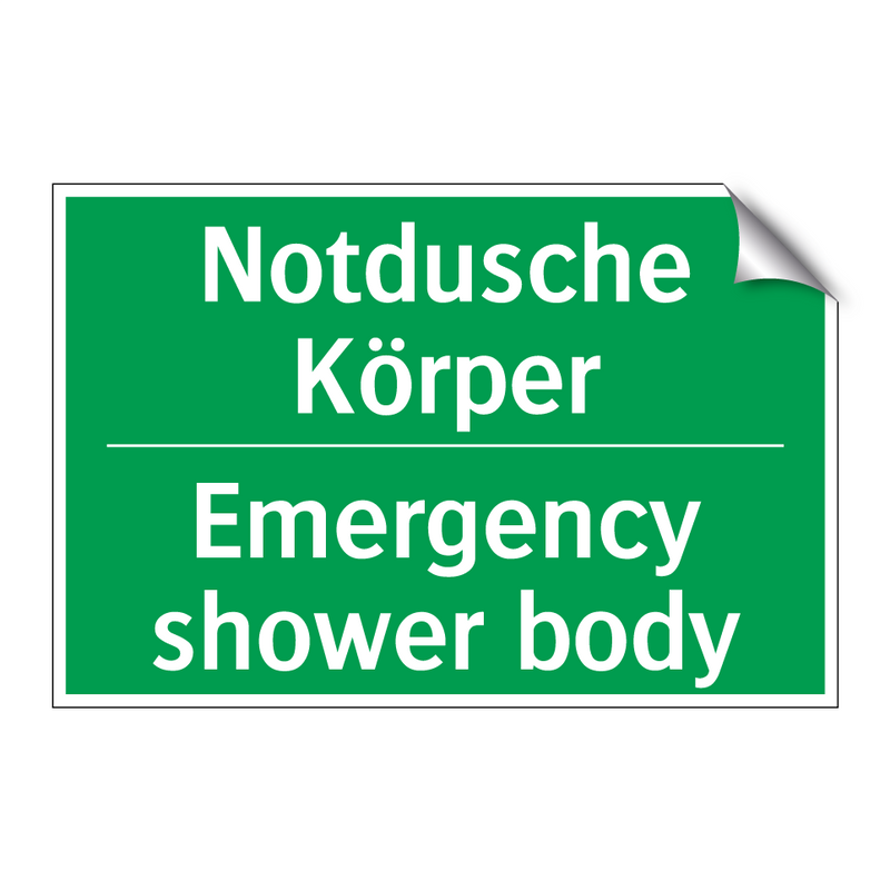 Notdusche Körper - Emergency shower body