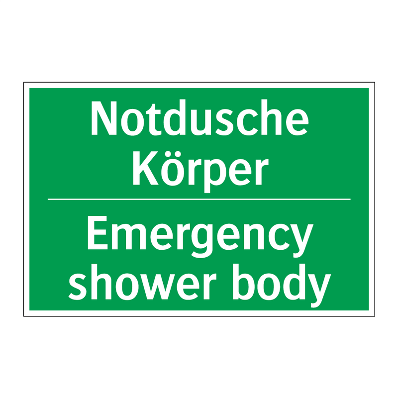 Notdusche Körper - Emergency shower body