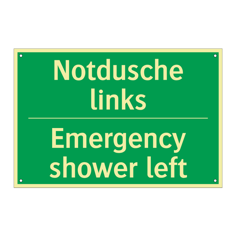 Notdusche links - Emergency shower left