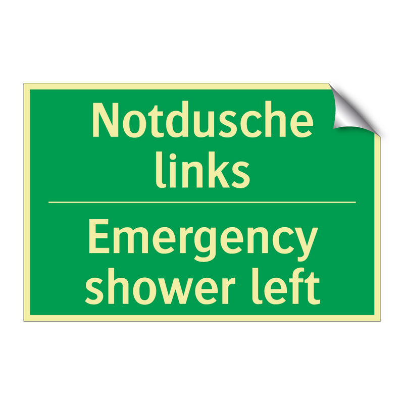 Notdusche links - Emergency shower left