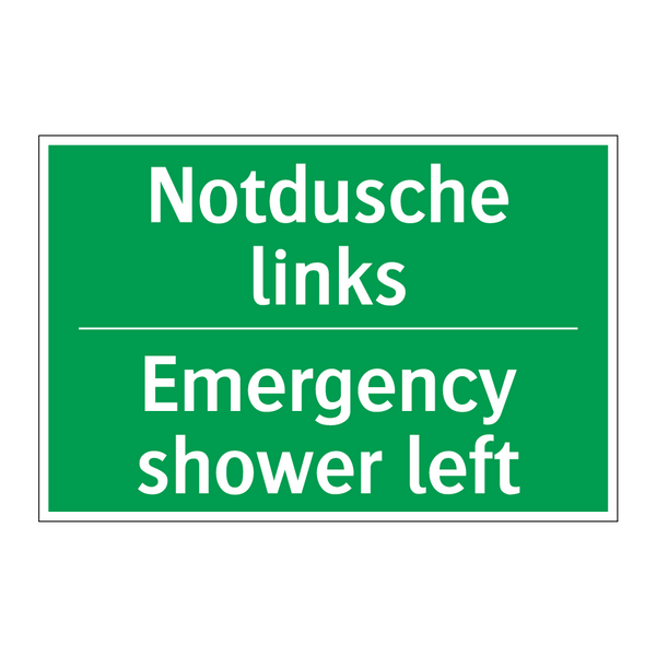 Notdusche links - Emergency shower left