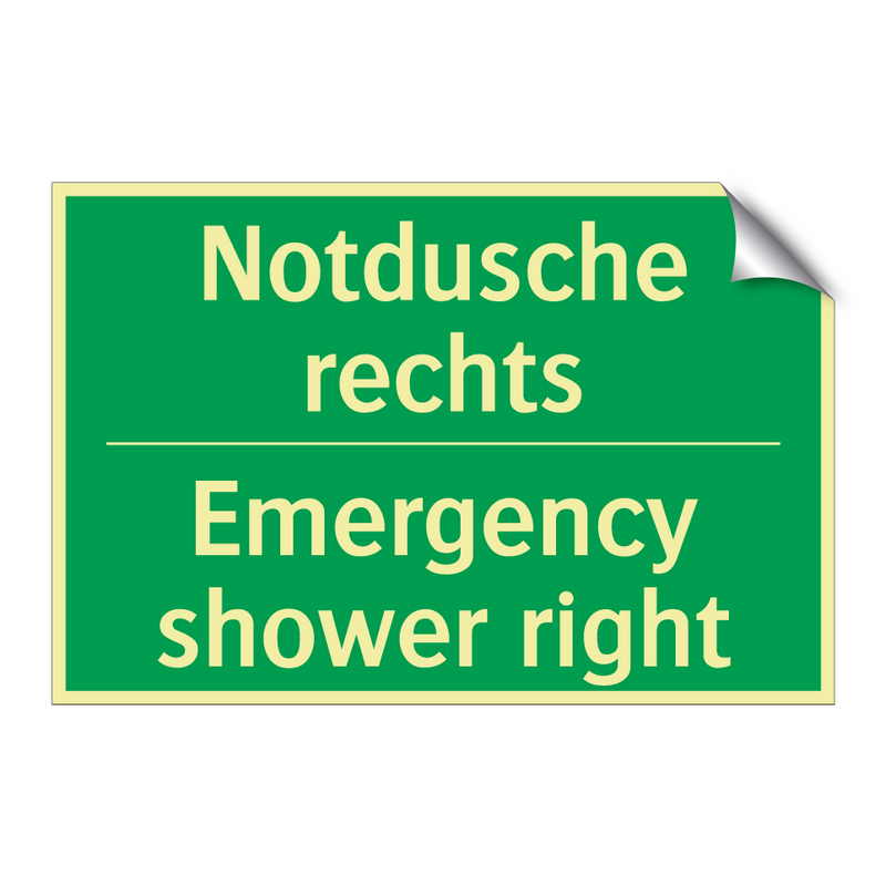 Notdusche rechts - Emergency shower right