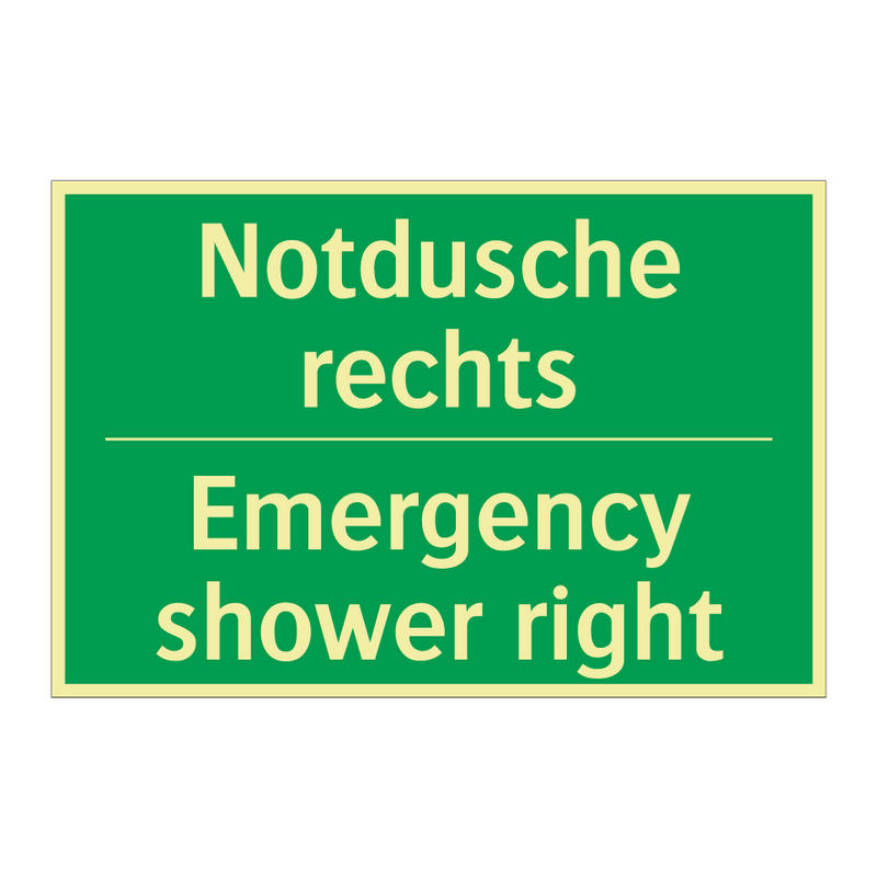 Notdusche rechts - Emergency shower right