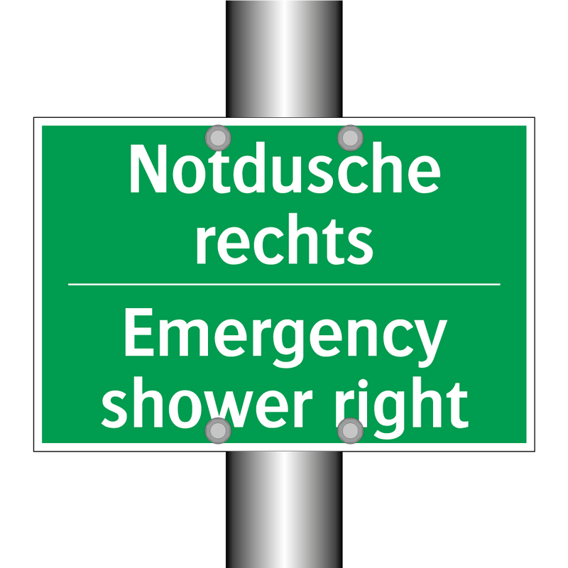 Notdusche rechts - Emergency shower right