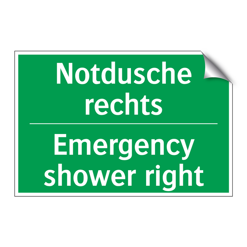 Notdusche rechts - Emergency shower right