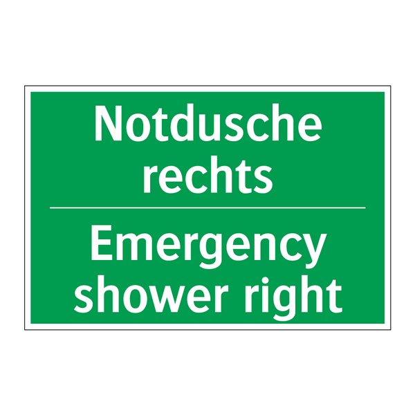 Notdusche rechts - Emergency shower right