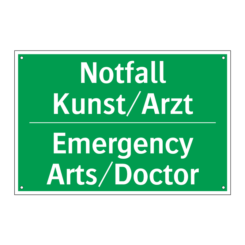 Notfall Kunst/Arzt - Emergency Arts/Doctor