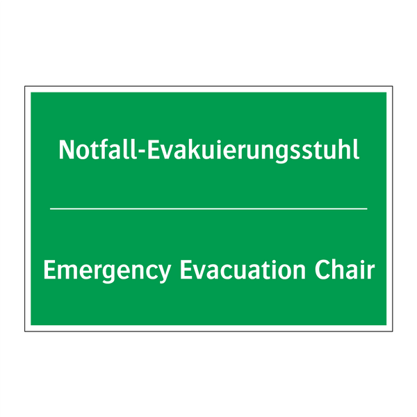 Notfall-Evakuierungsstuhl - Emergency Evacuation Chair