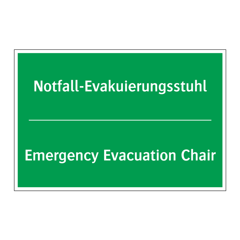 Notfall-Evakuierungsstuhl - Emergency Evacuation Chair