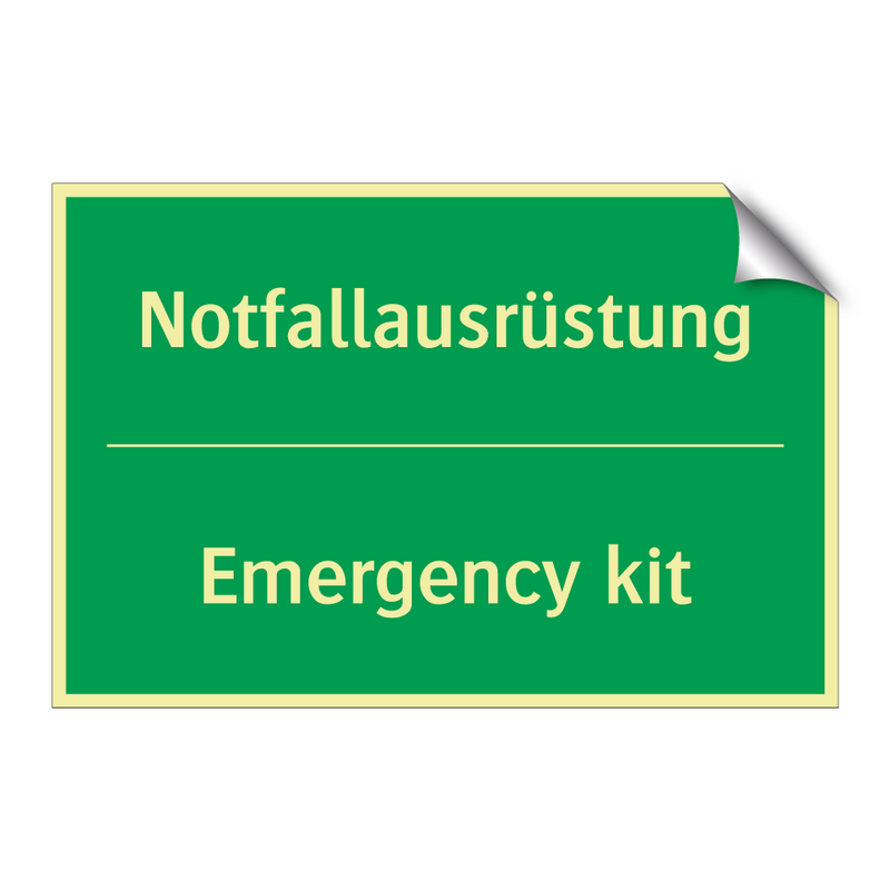 Notfallausrüstung - Emergency kit