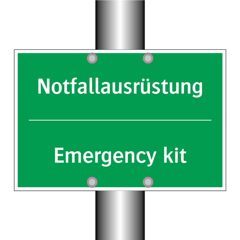 Notfallausrüstung - Emergency kit