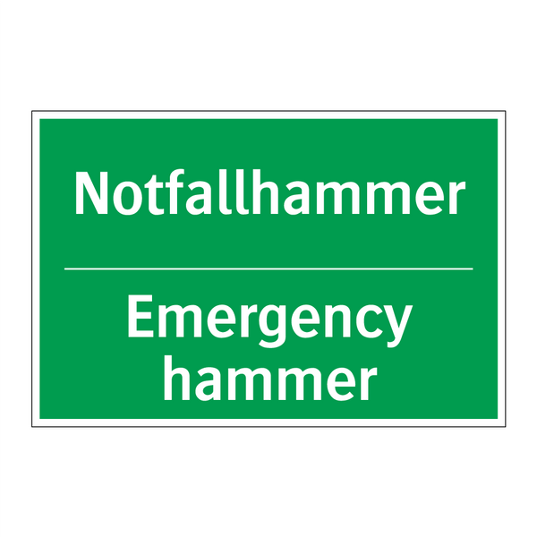 Notfallhammer - Emergency hammer