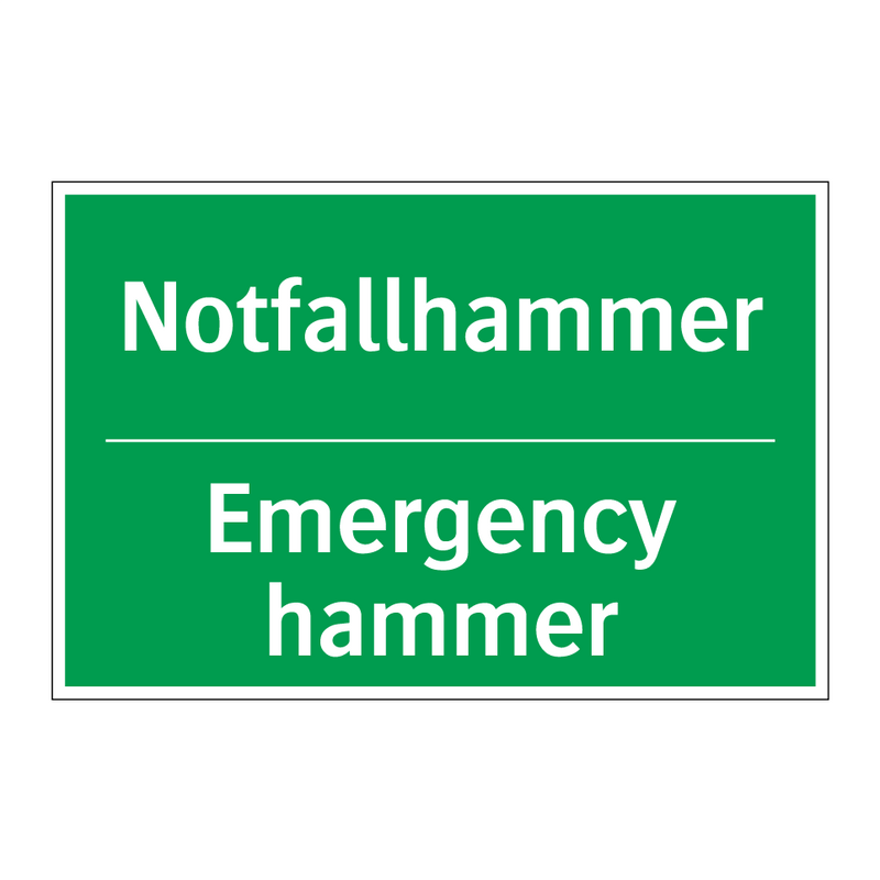 Notfallhammer - Emergency hammer