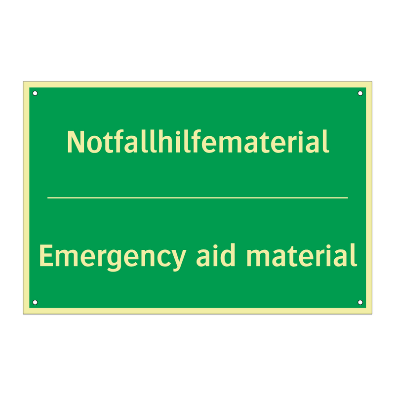 Notfallhilfematerial - Emergency aid material