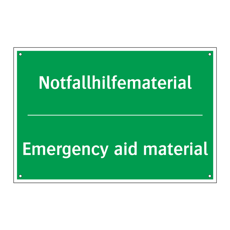 Notfallhilfematerial - Emergency aid material