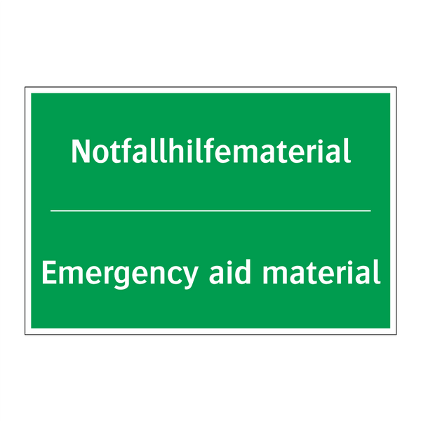 Notfallhilfematerial - Emergency aid material