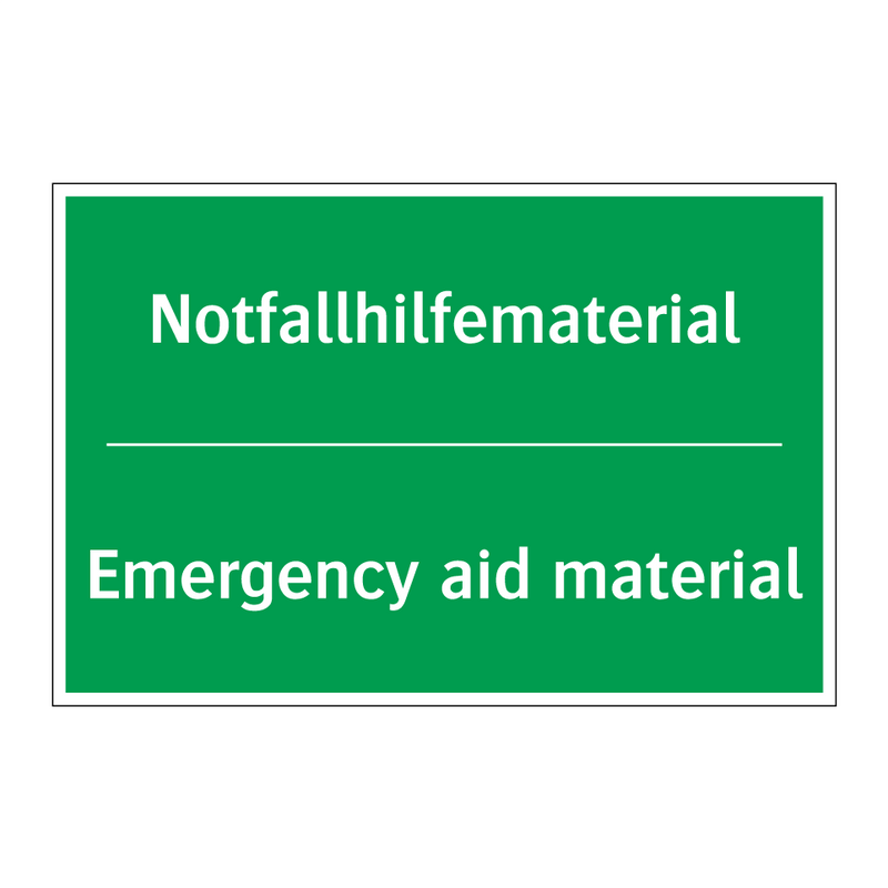 Notfallhilfematerial - Emergency aid material