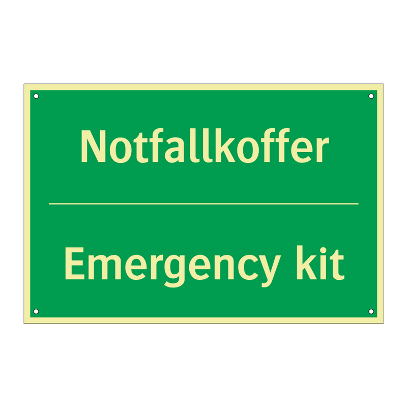 Notfallkoffer - Emergency kit