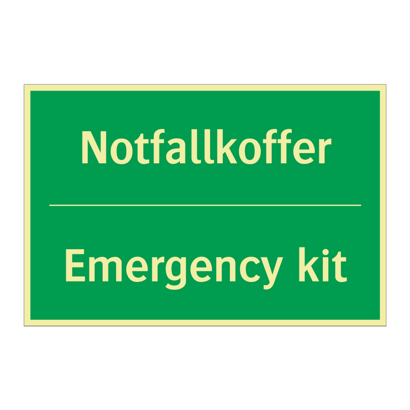 Notfallkoffer - Emergency kit