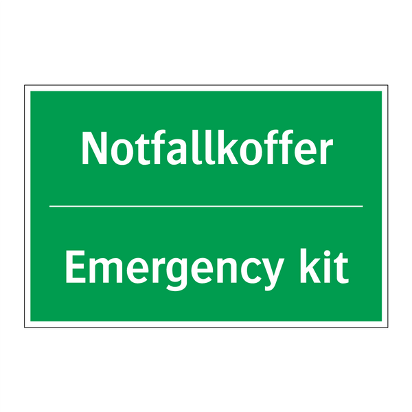 Notfallkoffer - Emergency kit