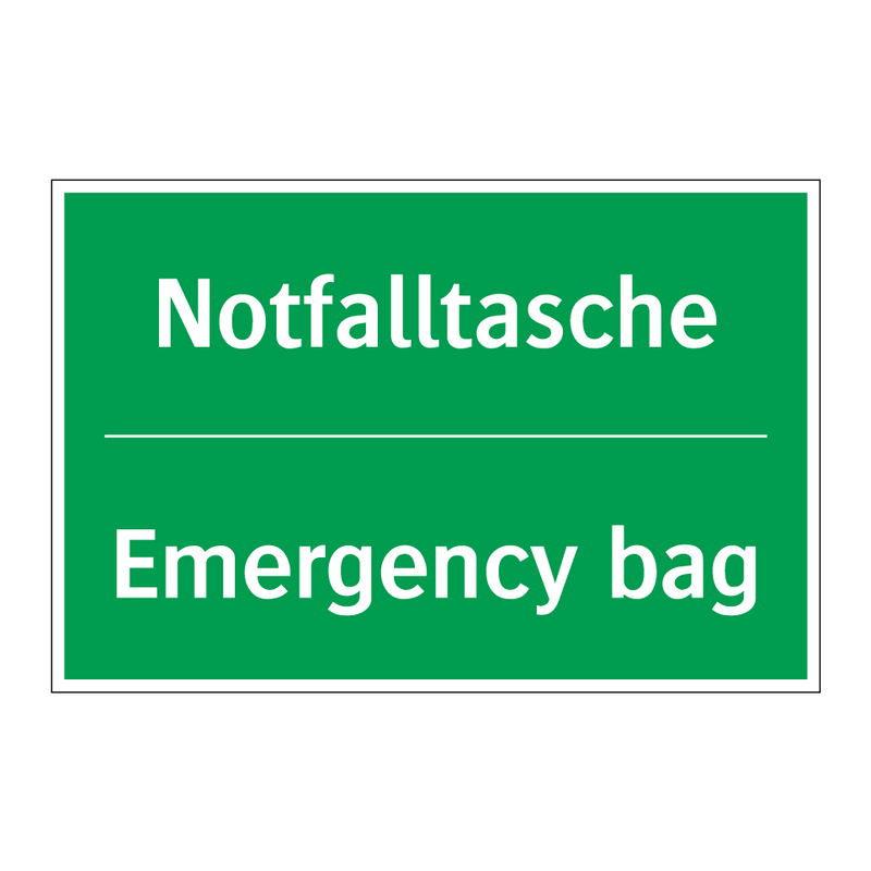 Notfalltasche - Emergency bag