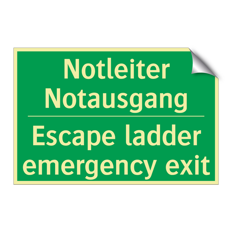 Notleiter Notausgang - Escape ladder emergency exit