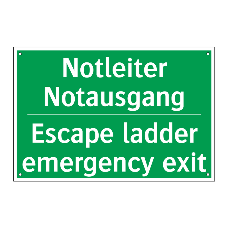 Notleiter Notausgang - Escape ladder emergency exit